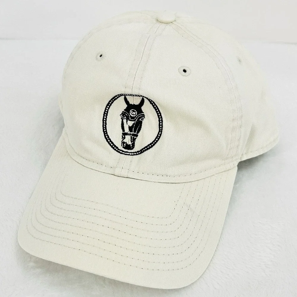 New Era Horse Patch Logo 9TWENTY Hat Cap‎ Adjustable Strapback Beige Outdoors